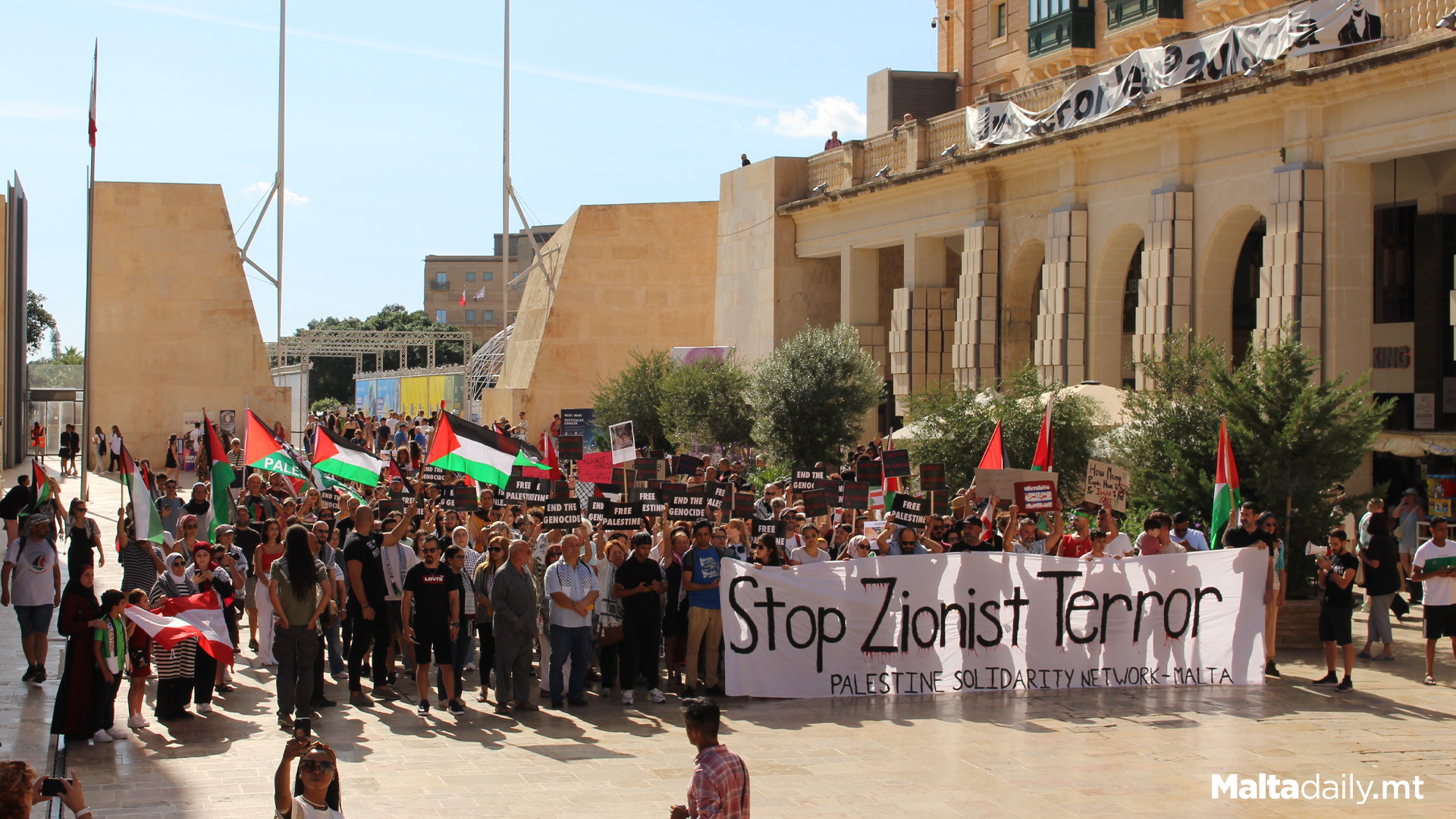 Activists March In Valletta Against 'Zionist Terror' In Gaza