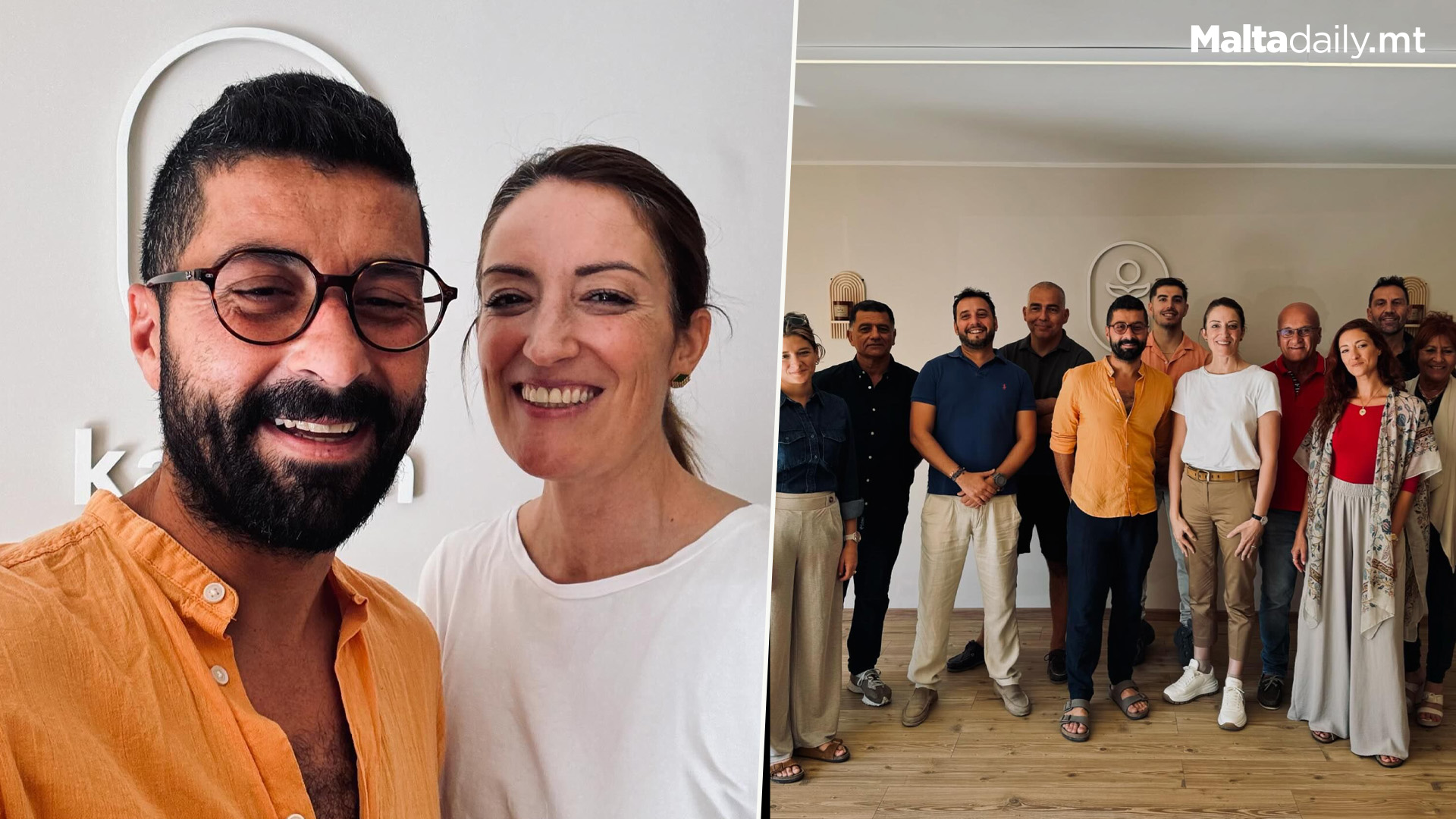 Roberta Metsola Visits Neil Agius' Team For Inspiring Meet Up