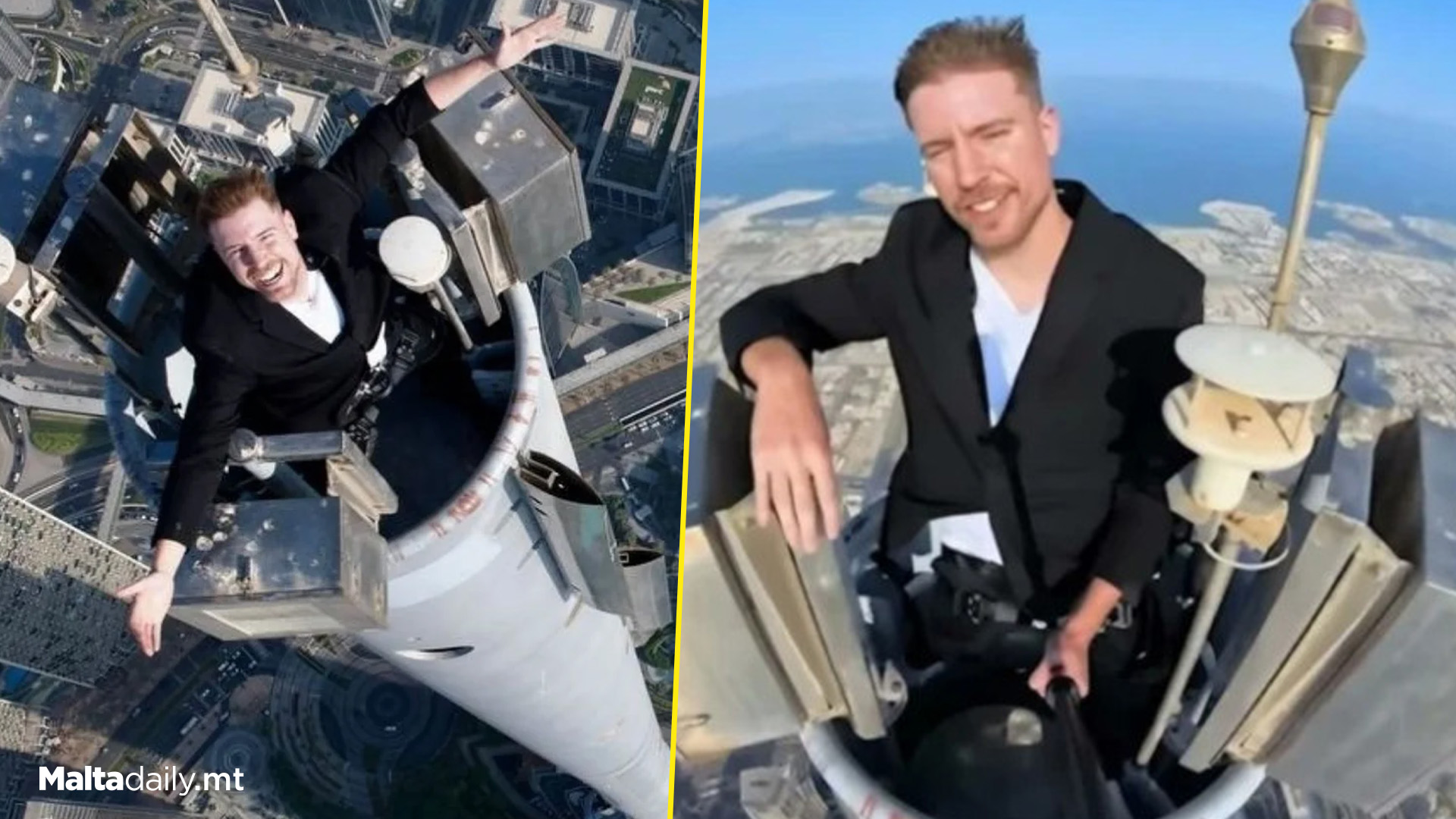 Mr Beast Becomes 8th Person To Climb The Burj Khalifa