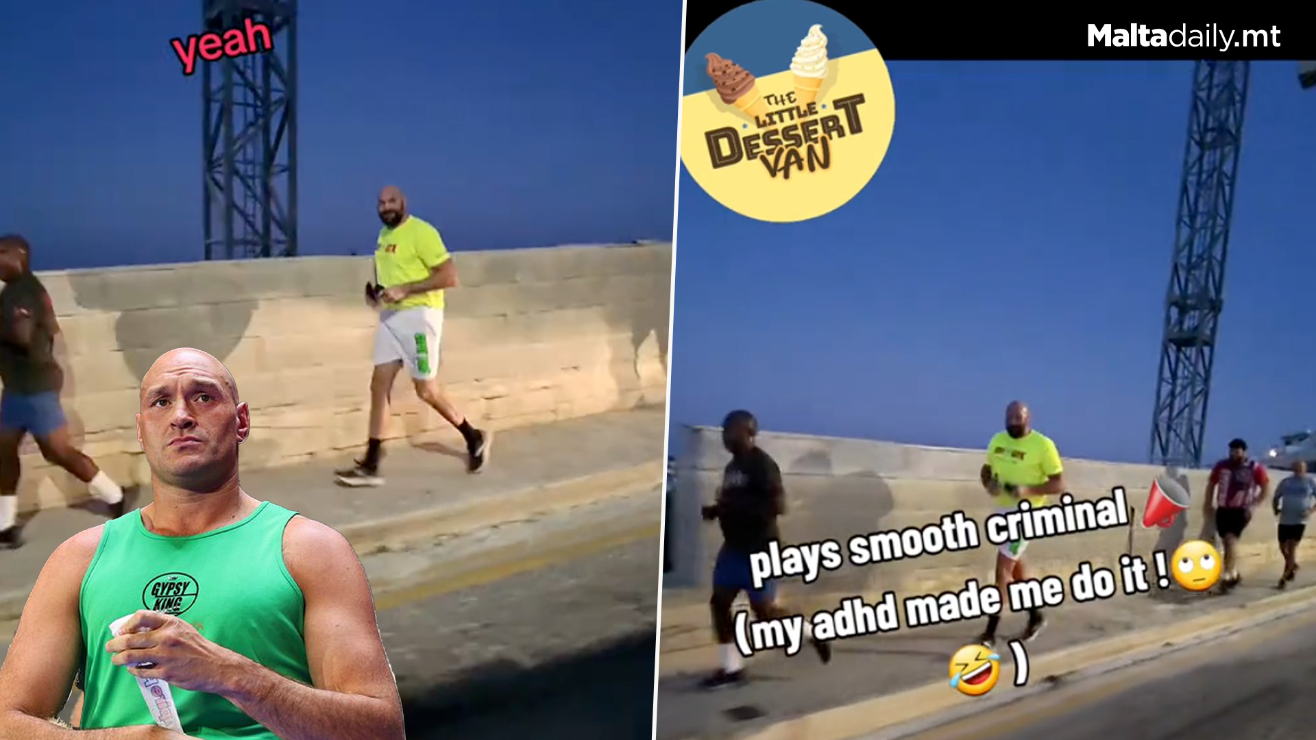 Local Ice Cream Van Driver Spots Tyson Fury During Boxer’s Jog