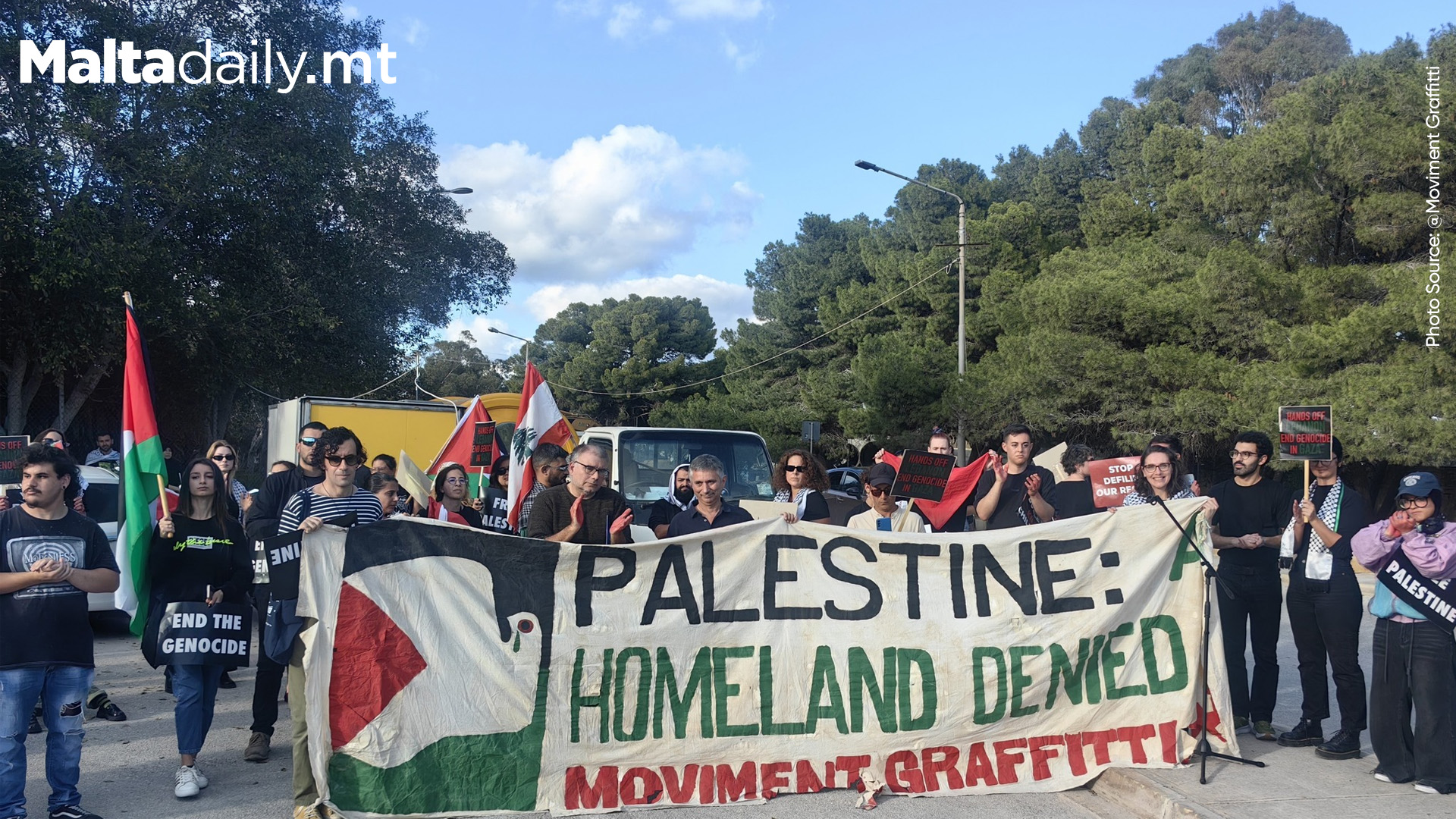 Moviment Graffiti and Allies Protest U.S. Support for Israeli Actions in Gaza