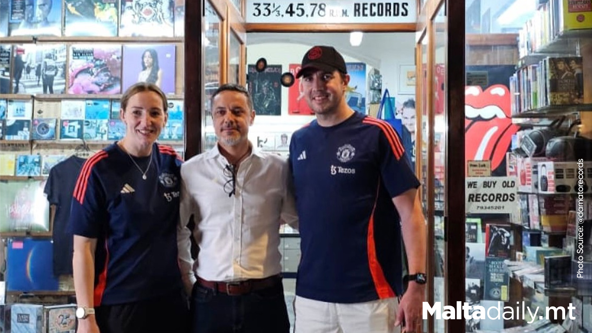 Manchester United Legends John O’shea And Siobhan Chamberlain Stops By At D'amato Records