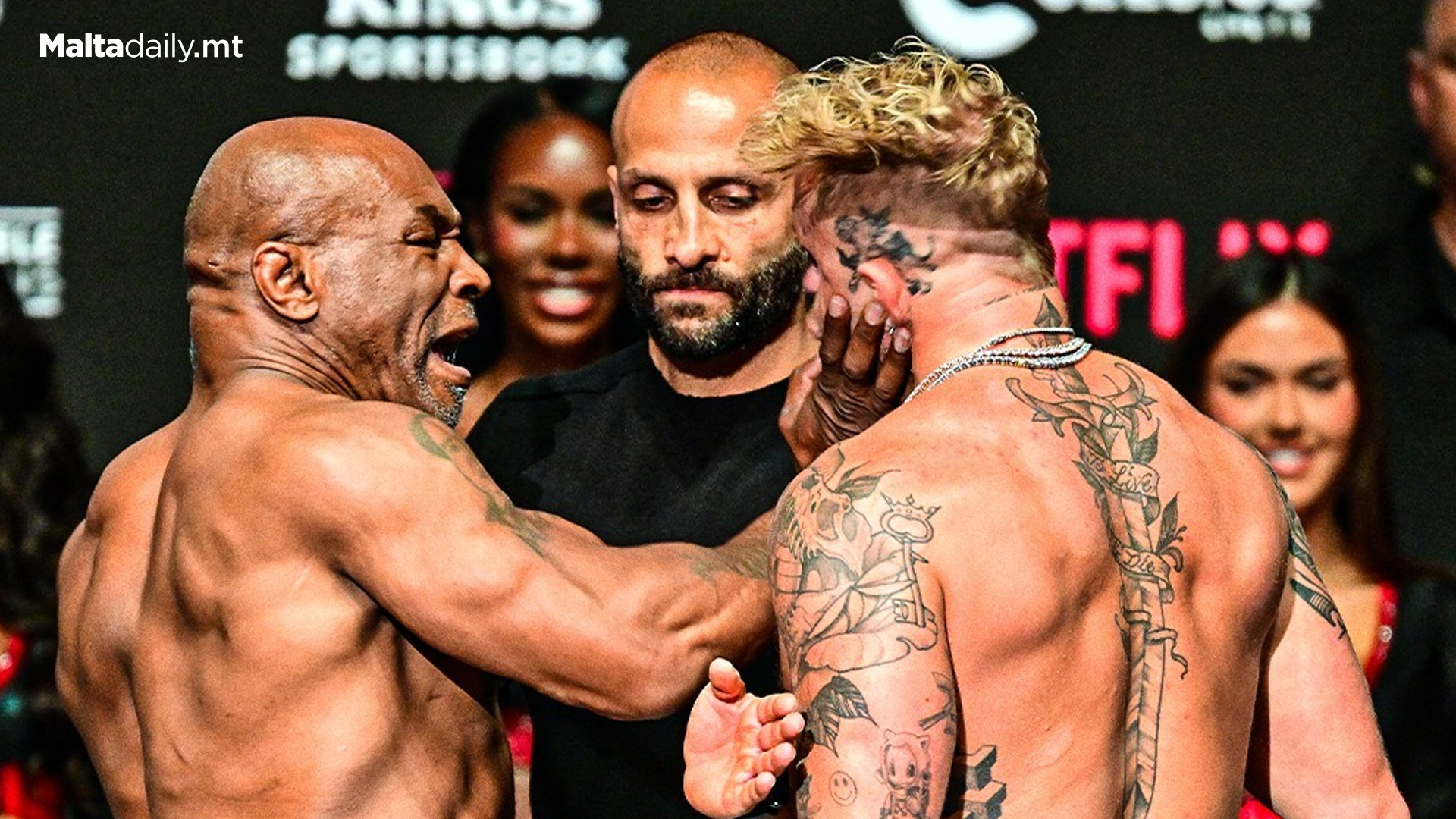 Mike Tyson Slaps Jake Paul Ahead Of Anticipated Match