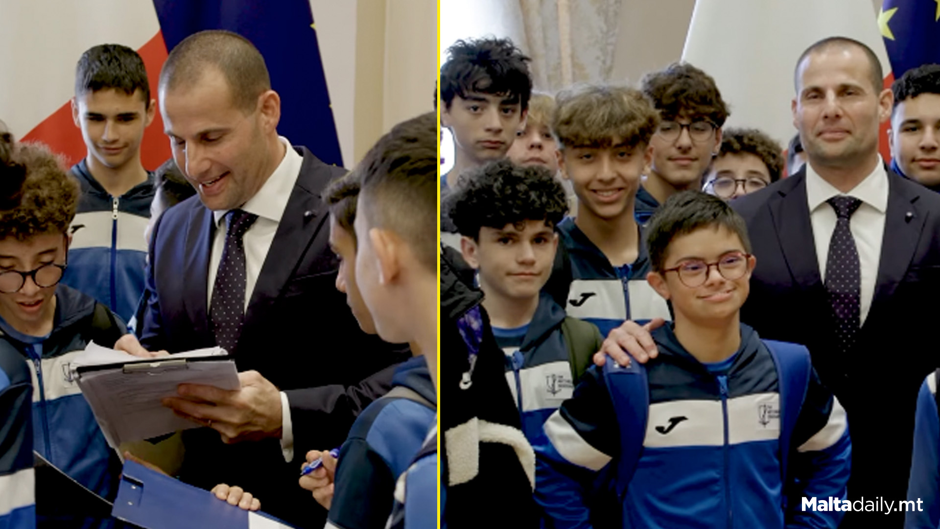 Prime Minister Welcomes Students To Auberge De Castille