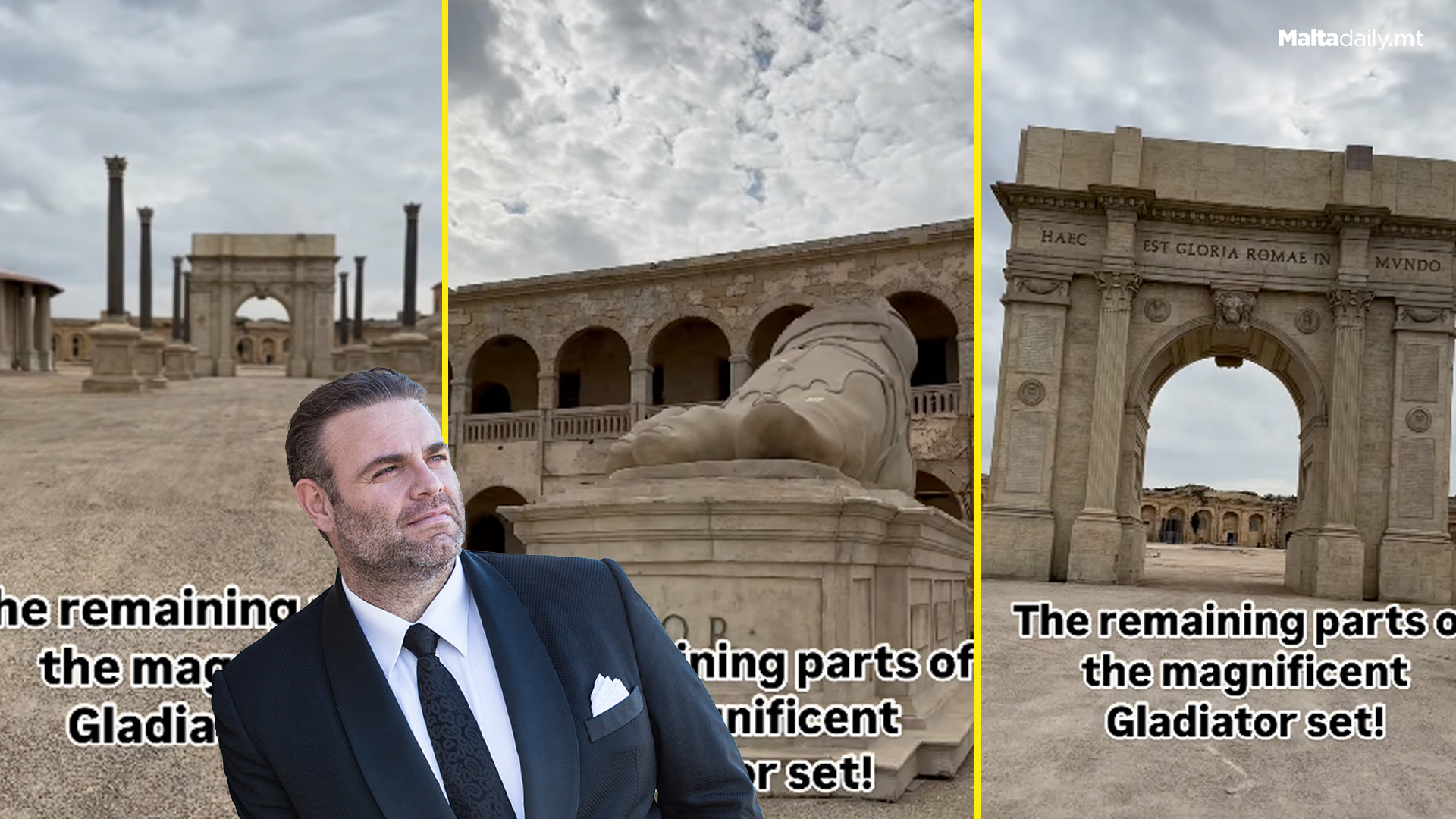 Joseph Calleja Visits Remaining Set Of Gladiator