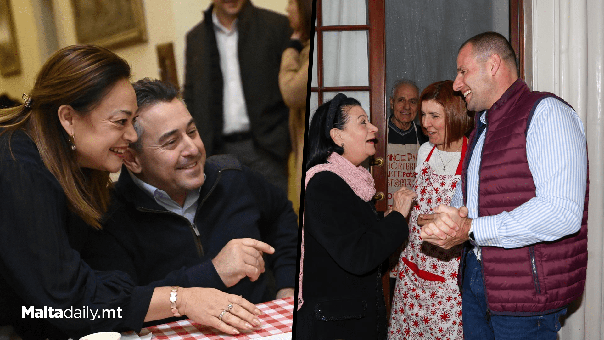 Maltese Leaders Spend Morning Together at Caritas Christmas Lunch for Those in Need