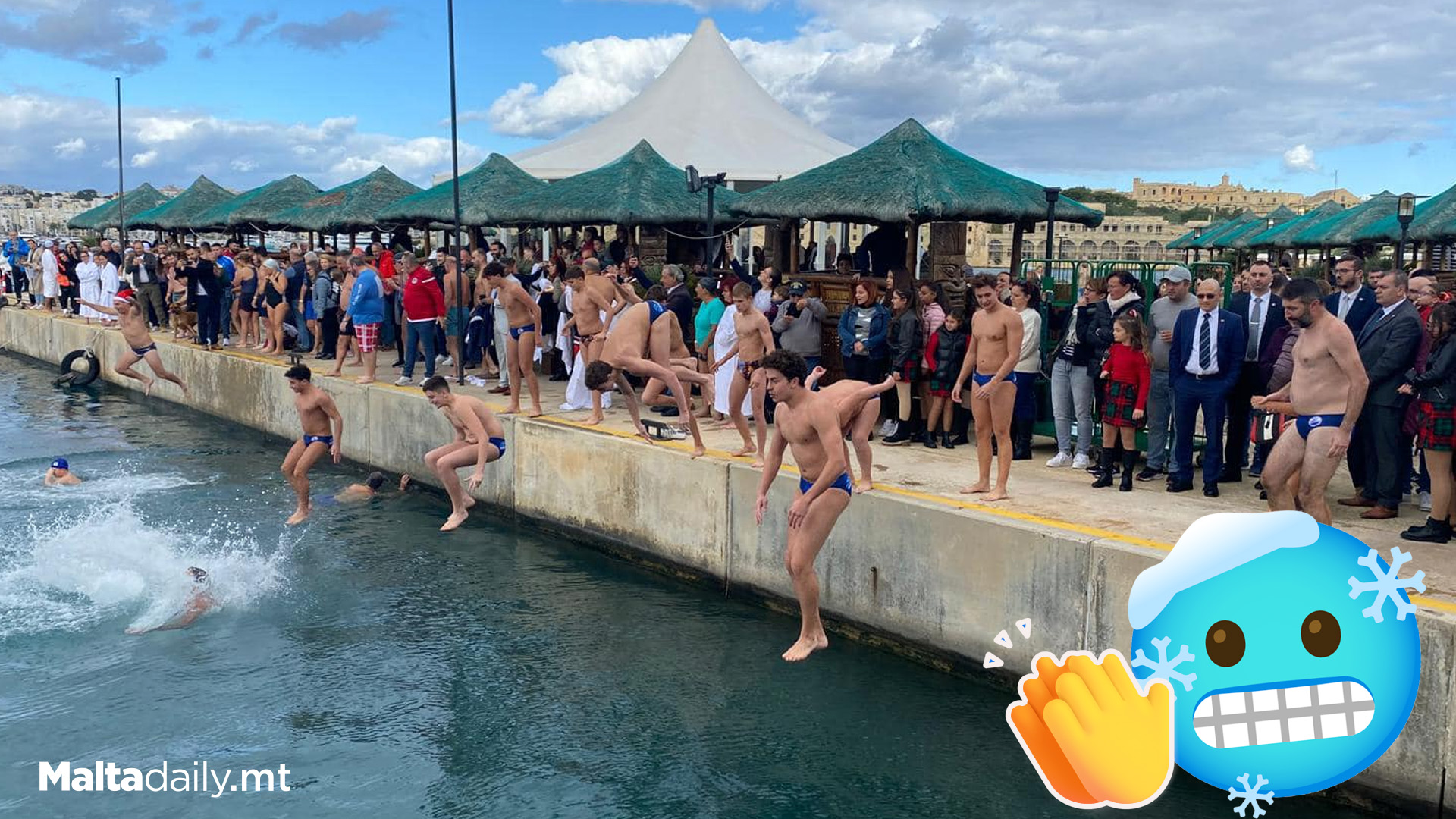 Funds Raised For Malta Community Chest Fund In Santa Swim 2024