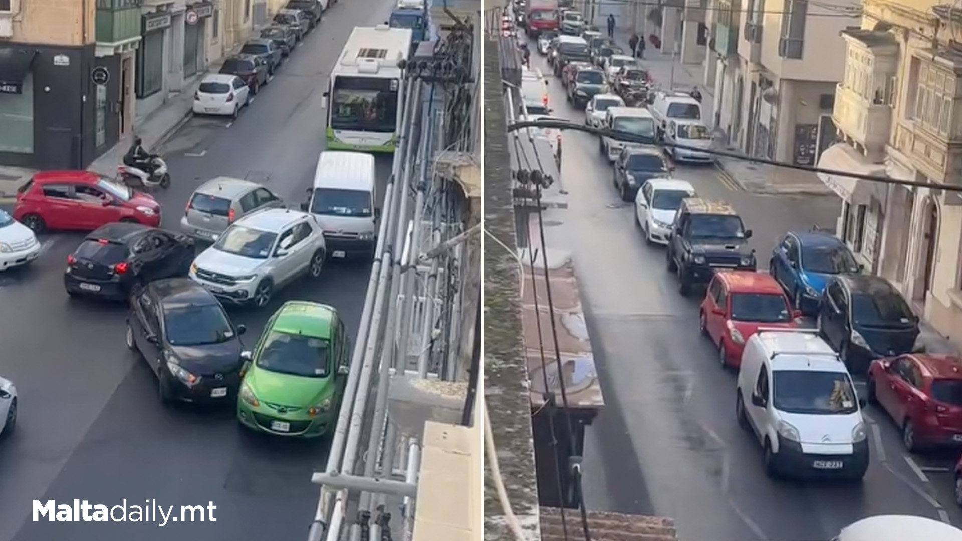 Traffic Gridlock In Gzira After 4 Vehicle Crash