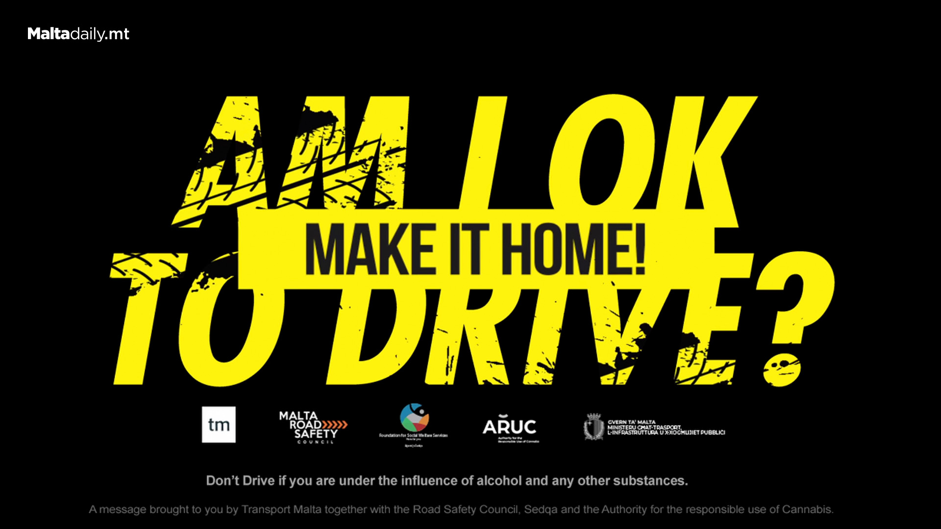 Transport Malta Launches 'Don't Drink & Drive' Campaign 2024