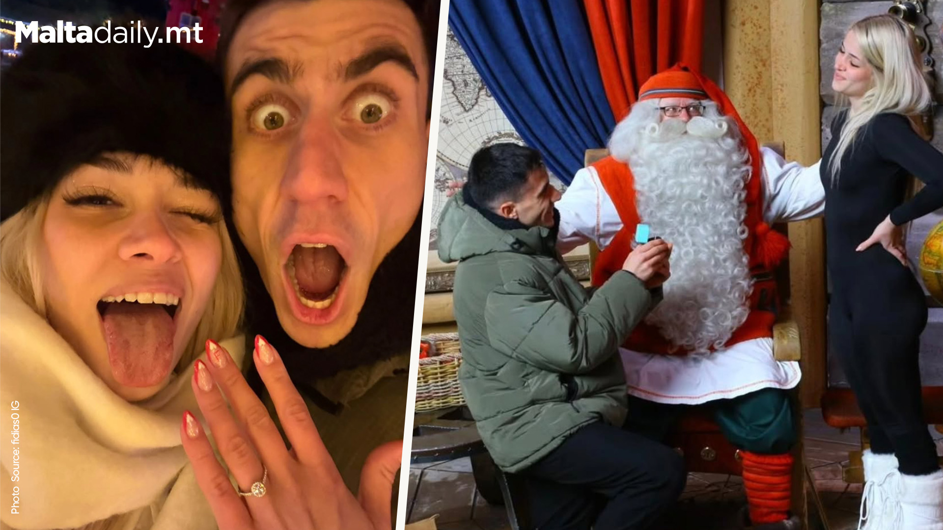 Youtuber & Independent Mep Proposes In Front Of Santa Clause