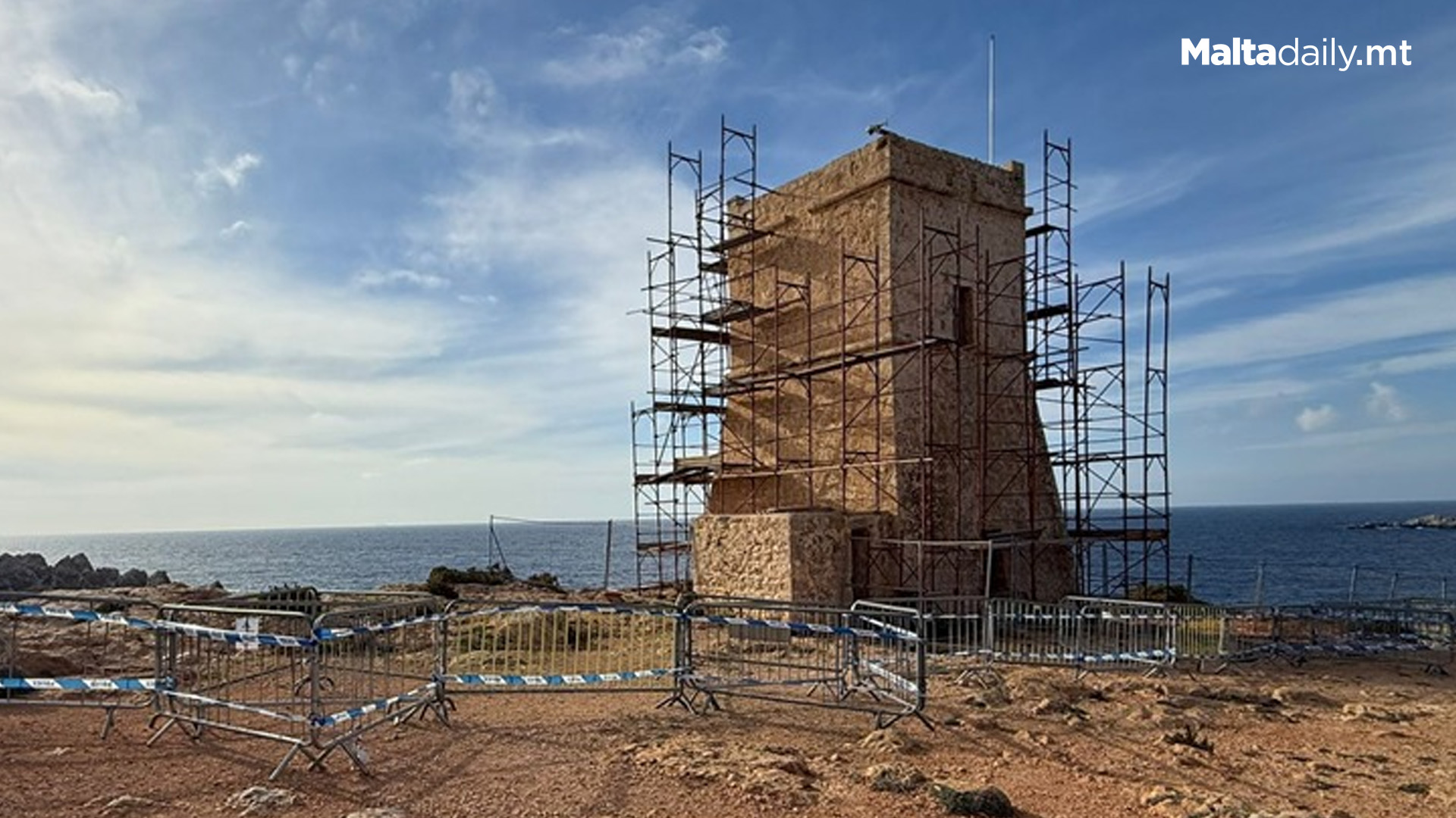 Ghajn Tuffieha Tower, Mgarr Area Closed Off For Safety